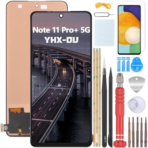 YHX-OU 6.67'' Schwarz TFT Display Für Xiaomi Redmi Note 11 Pro+ 5G 21091116UG 21091116UC LCD Display Touchscreen Ersatz Bildschirm Glas Assembly mit Werkzeug + 1 Stück Schutzfolie YHX-OU 6.67'' Schwarz TFT Display Für Xiaomi Redmi Note 11 Pro+ 5G 21091116UG 21091116UC LCD Display Touchscreen Ersatz Bildschirm Glas Assembly mit Werkzeug + 1 Stück Schutzfolie von YHX-OU