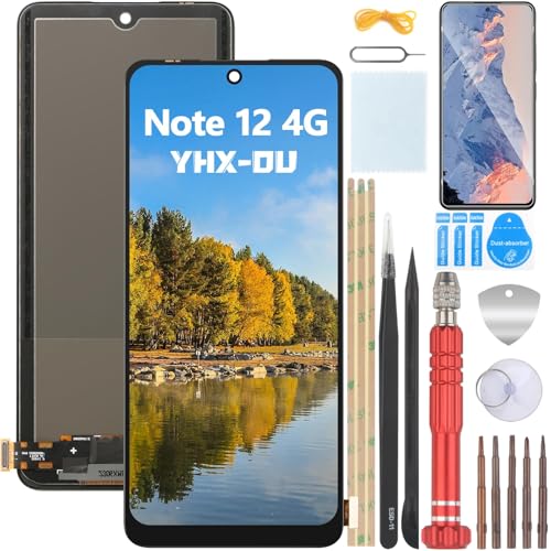 YHX-OU 6.67'' Schwarz TFT Display Für Xiaomi Redmi Note 12 4G 23021RAAEG LCD Display Touchscreen Ersatz Bildschirm Glas Assembly mit Werkzeug + 1 Stück Schutzfolie von YHX-OU