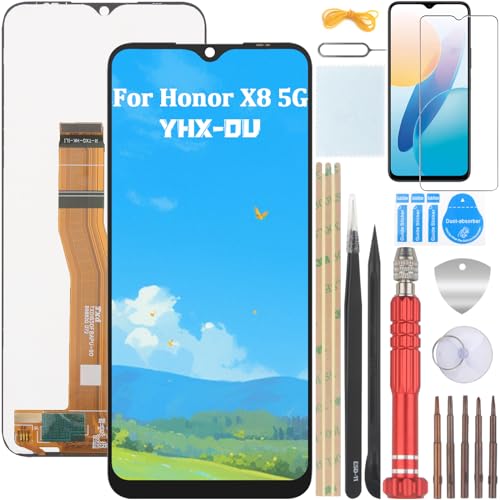 YHX-OU 6.67'' TFT-Display Schwarz Für Honor X8 5G VNE-N41 LCD Display Touchscreen Bildschirm Digitizer Assembly Glas mit Werkzeug+ 1 Stück Schutzfolie YHX-OU 6.67'' TFT-Display Schwarz Für Honor X8 5G VNE-N41 LCD Display Touchscreen Bildschirm Digitizer Assembly Glas mit Werkzeug+ 1 Stück Schutzfolie von YHX-OU