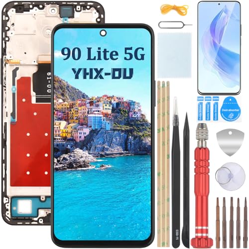 YHX-OU 6.7'' Display Schwarz mit Rahmen Für Honor 90 lite 5G CRT-NX1 LCD Display Touchscreen Bildschirm Digitizer Assembly Glas mit Werkzeug+ 1 Stück Schutzfolie YHX-OU 6.7'' Display Schwarz mit Rahmen Für Honor 90 lite 5G CRT-NX1 LCD Display Touchscreen Bildschirm Digitizer Assembly Glas mit Werkzeug+ 1 Stück Schutzfolie von YHX-OU