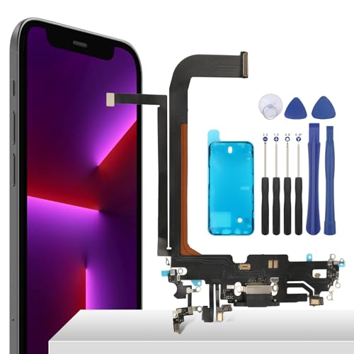 YHX-OU 6.7'' Schwarz Ladebuchse Für iPhone 13 Pro Max Dock Connector Flex Kabel Charger LadePort Mikrofon Audio Jack Flex Kabel +Waterproof Adhesive + Werkzeug YHX-OU 6.7'' Schwarz Ladebuchse Für iPhone 13 Pro Max Dock Connector Flex Kabel Charger LadePort Mikrofon Audio Jack Flex Kabel +Waterproof Adhesive + Werkzeug von YHX-OU