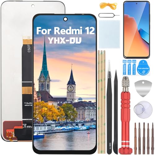 YHX-OU 6.79'' Schwarz Display Für Xiaomi Redmi 12 23053RN02A, 23053RN02Y, 23053RN02I, 23053RN02L LCD Display Touchscreen Ersatz Bildschirm Glas Assembly mit Werkzeug + 1 Stück Schutzfolie YHX-OU 6.79'' Schwarz Display Für Xiaomi Redmi 12 23053RN02A, 23053RN02Y, 23053RN02I, 23053RN02L LCD Display Touchscreen Ersatz Bildschirm Glas Assembly mit Werkzeug + 1 Stück Schutzfolie von YHX-OU