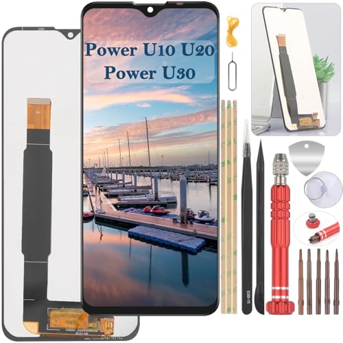 YHX-OU 6.82" Schwarz Display Für Wiko Power U10 W-V745-EEA Power U20 W-V750BN-EEA Power U30 ​LCD Display Touchscreen Ersatz Bildschirm Glas Assembly + Werkzeug von YHX-OU