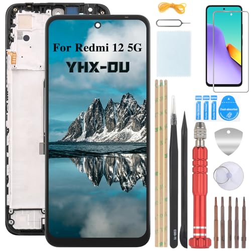 YHX-OU Display mit Rahmen Für Xiaomi Redmi 12 5G LCD Display Touchscreen Bildschirm Digitizer Assembly Glas mit Werkzeug+ 1 Stück Schutzfolie YHX-OU Display mit Rahmen Für Xiaomi Redmi 12 5G LCD Display Touchscreen Bildschirm Digitizer Assembly Glas mit Werkzeug+ 1 Stück Schutzfolie von YHX-OU