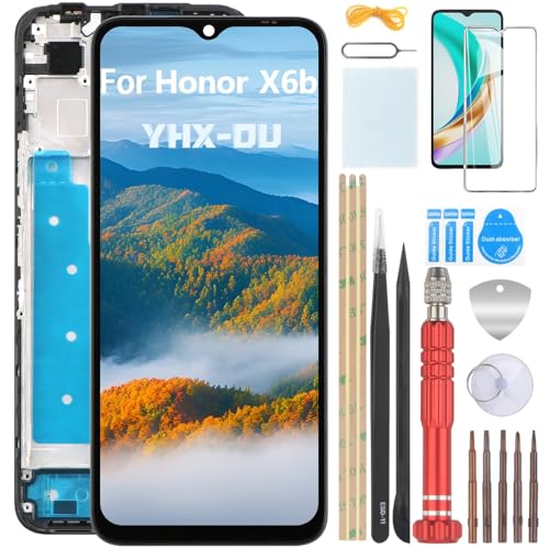 YHX-OU Für Honor X6b JDY-LX1 JDY-LX2 Bildschirm LCD Display Touchscreen Ersatz Rahmen Schwarz von YHX-OU