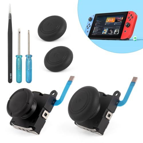YHX-OU Für JoyCon 3D Joystick Gamecontroller für Nintendo Switch Switch OLED Switch Lite 3D Joystick Analog Stick Zubehör,Analog Joystick Sticks Controller-2Pcs + 2Pcs Thumbstick Kappen+Werkzeug YHX-OU Für JoyCon 3D Joystick Gamecontroller für Nintendo Switch Switch OLED Switch Lite 3D Joystick Analog Stick Zubehör,Analog Joystick Sticks Controller-2Pcs + 2Pcs Thumbstick Kappen+Werkzeug von YHX-OU