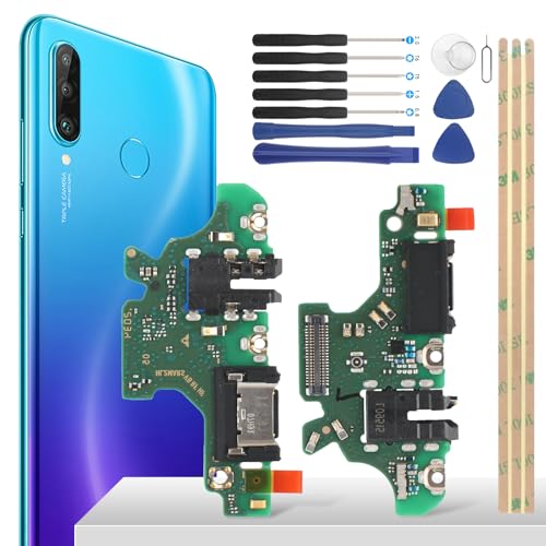 YHX-OU Ladebuchse Für Huawei P30 Lite MAR-L21A MAR-L01A MAR-LX1A Dock Connector Port Charger LadePort Mikrofon Audio Jack Flex Kabel + Installationswerkzeug von YHX-OU
