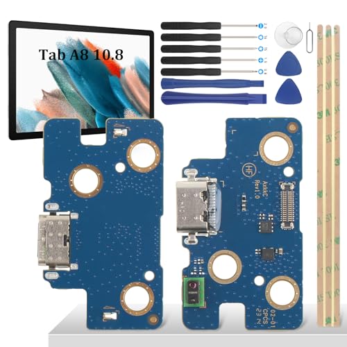 YHX-OU Ladebuchse Für Samsung Galaxy Tab A8 10.5 SM-X200 Dock Connector Port Charger LadePort Mikrofon Audio Jack Flex Kabel+Installationswerkzeug von YHX-OU