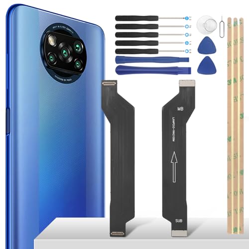 YHX-OU Hauptplatine Flex Mainboard für Xiaomi Poco X3 Poco X3 NFC Poco X3 PRO LCD Tablet LCD Flat Flex Kabel +Werkzeug von YHX-OU