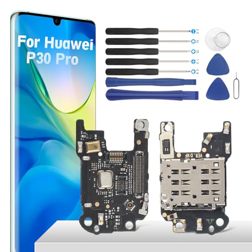 YHX-OU SIM Slot Ersatz für Huawei P30 Pro VOG-L29 VOG-L09 VOG-L04 Original SIM Karte und MicroSD Speicherkarten Halter Connector Flex Kabel von YHX-OU