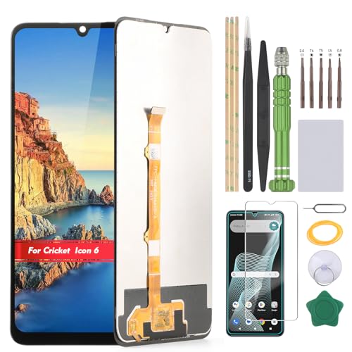YHXMARSCAN Bildschirm für Cricket Icon 6 LCD-Display, Ersatz für Cricket Icon 6 SL219C Incell Touchscreen Digitizer Assembly YHXMARSCAN Bildschirm für Cricket Icon 6 LCD-Display, Ersatz für Cricket Icon 6 SL219C Incell Touchscreen Digitizer Assembly von YHXMARSCAN