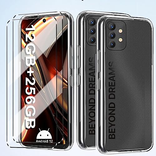 Tasche für UMIDIGI G1 MAX Hülle [2Pcs + 2Pcs] Glas für UMIDIGI G1 MAX Schutzfolie - Transparent Schutzhülle TPU Handytasche Displayglas-Clear von YHYM