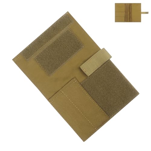 YHZNAGEM Taktik Outdoor Militärisches Logbuch-Cover, Notebook Ordner Kartenhalter Wasserfestes, Armee-Taktisches Notizbuch, Notizbuch-Kartentasche Book Cover (Khaki) von YHZNAGEM