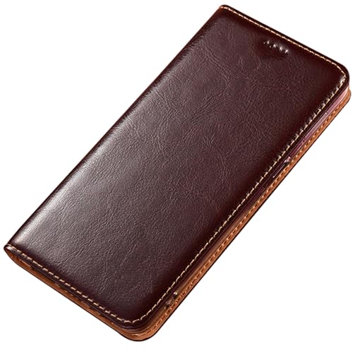 Klapphülle für Samsung Galaxy S25 Ultra, luxuriöses Echtleder, Standfunktion, stoßfest, Brieftaschenformat, Braun, S25 Ultra Klapphülle für Samsung Galaxy S25 Ultra, luxuriöses Echtleder, Standfunktion, stoßfest, Brieftaschenformat, Braun, S25 Ultra von YHZXT