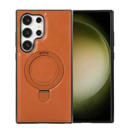 Lederhülle für Samsung Galaxy S25, magnetischer Ringhalter, Ständer, Schutzhülle, kabelloses Laden, Business-Hülle, Braun, S25 Lederhülle für Samsung Galaxy S25, magnetischer Ringhalter, Ständer, Schutzhülle, kabelloses Laden, Business-Hülle, Braun, S25 von YHZXT