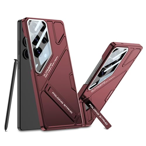 Schutzhülle für Samsung Galaxy S25 Ultra, All-Inclusive-Objektivschutz, stoßfeste Abdeckung mit verstellbarem Ständer, schlanke PC-Hülle, Rot, S25 Ultra Schutzhülle für Samsung Galaxy S25 Ultra, All-Inclusive-Objektivschutz, stoßfeste Abdeckung mit verstellbarem Ständer, schlanke PC-Hülle, Rot, S25 Ultra von YHZXT