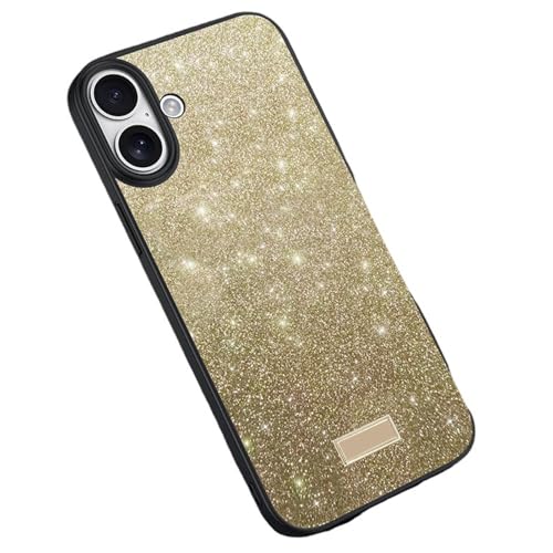YHZXT Schutzhülle für iPhone 16 Plus, Glitzer, PU-Leder, schlanke Handyhülle, TPU-Silikon, Bumper, Hybrid-Schutzhülle, für 16 Plus, Gold YHZXT Schutzhülle für iPhone 16 Plus, Glitzer, PU-Leder, schlanke Handyhülle, TPU-Silikon, Bumper, Hybrid-Schutzhülle, für 16 Plus, Gold von YHZXT