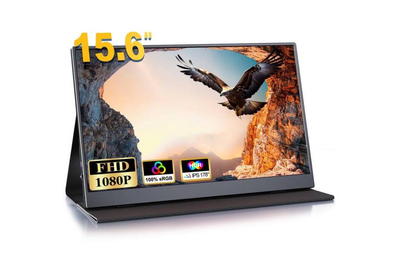 YI Portable Monitor 15,6-Zoll tragbarer Monitor mit USB-C & HDMI, 1080P Portabler Monitor von YI