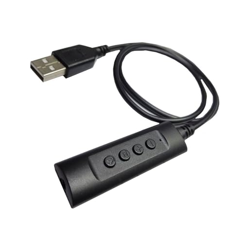 Externe 3,5 mm auf USB-Soundkarte mit Lautstärkeregler/Mikrofon/Lautsprecher auf Off-Taste, erkennt automatisch die Farbe der Soundkarte von YIAGXIVG
