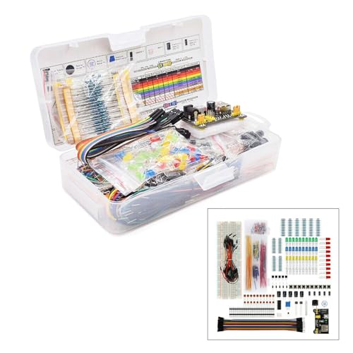 YIAGXIVG Elektronisches Starter Kit Umfassendes Elektronikpaket Loch Breadboard Lernen Mit Tutorial Und Komponenten Gelb von YIAGXIVG