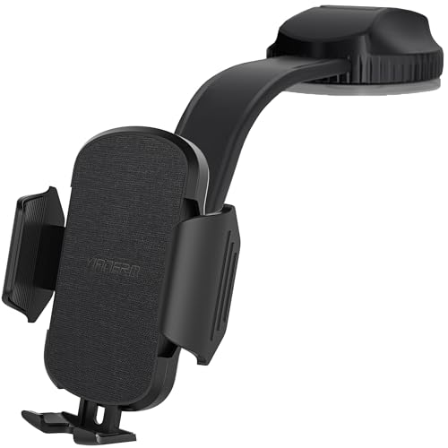 YIANERM Handyhalterung Auto KFZ Handyhalter mit Saugnapf Universale Handy Halterung Auto Memory-Legierung KFZ Zubehör Auto Handyhalter Autohalterung Kompatibel mit alle Smartphones 4-7" (schwarz) von YIANERM