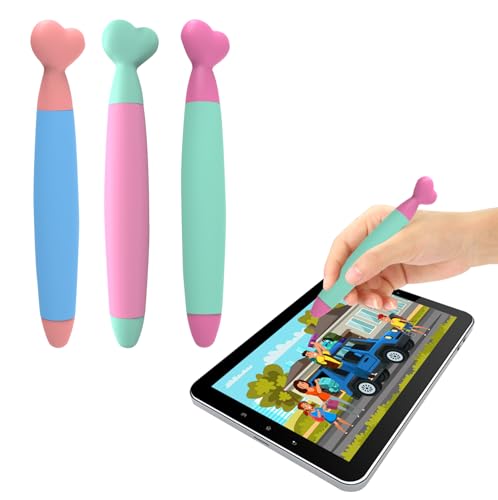 YIDM 3er Pack Touchscreen Stift: Kinder Tablet Eingabestift Ergonomischer Eingabestift Universal Handschrift Malstift für Handys Tablets Kinder Smartwatch Kinderfreundliche Eingabestifte von YIDM