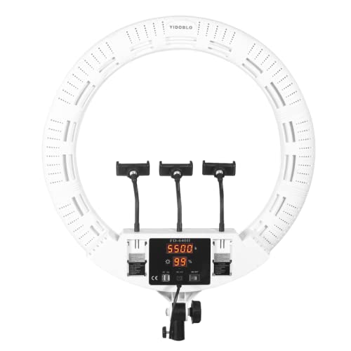 100W 22-Zoll super helles LED digitales Display Ringlicht Kits,Lampe für Make-up Schönheit Nagel Haut Beleuchtung,Video-Studio-Fotografie,mit Handtasche,Stativ und Remote Control 100W 22-Zoll super helles LED digitales Display Ringlicht Kits,Lampe für Make-up Schönheit Nagel Haut Beleuchtung,Video-Studio-Fotografie,mit Handtasche,Stativ und Remote Control von YIDOBLO