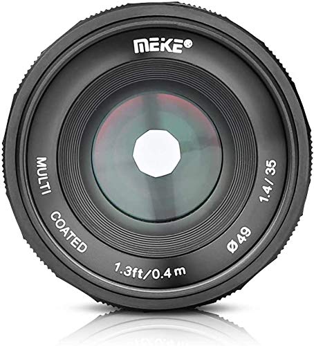Meike MK-35mm F/1.4 Manueller Fokus 1-Mount große Blende Objektiv kompatibel mit Nikon spiegellose Kamera von YIDOBLO