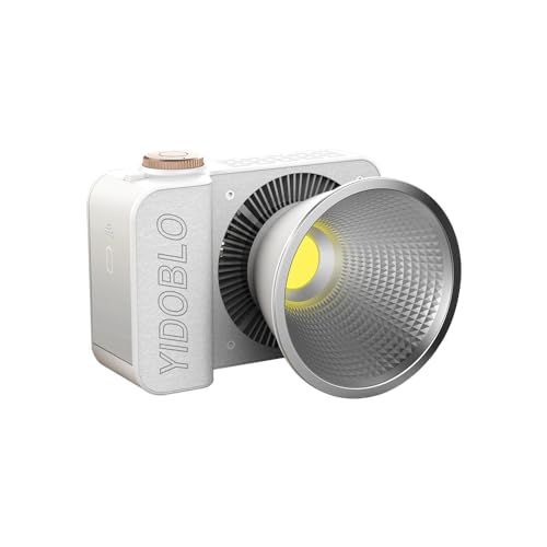 YIDOBLO ZC-100BI 100W COB Videoleuchte mit Bowens-Halterung, 10000Lux/m 2700K-7500K Bicolor Kameralicht mit 10 Szenario-Simulationen Steuerung Dauerbeleuchtung für Fotografie von YIDOBLO