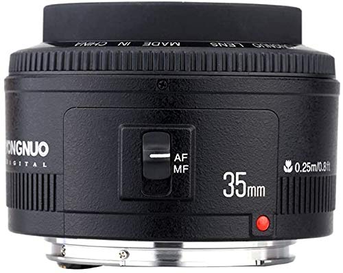 Yongnuo 35 mm F2 Objektiv 1:2 AF/MF Weitwinkel Fixed/Prime Autofokus Objektiv für Canon EF Mount EOS Kamera von YIDOBLO