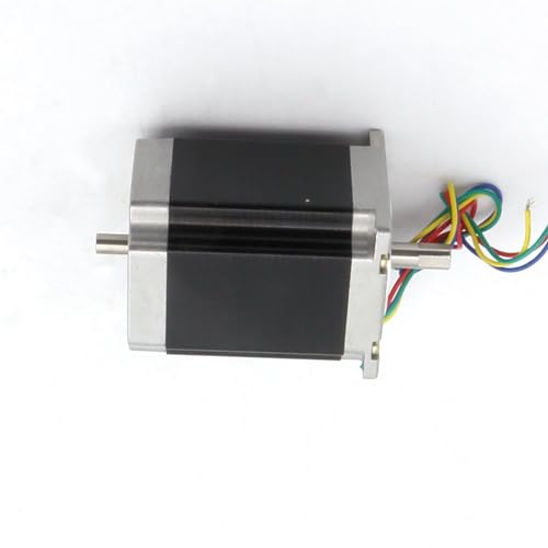 YIDOFENG Nema23 Schrittmotor mit Doppelschaft, 76 mm, 1,8 Grad, 3 A, mit 4 Leitungsdrähten für 3D-Drucker/Roboter/CNC-Fräsen, Gravurfräsen (23HS8430B) von YIDOFENG