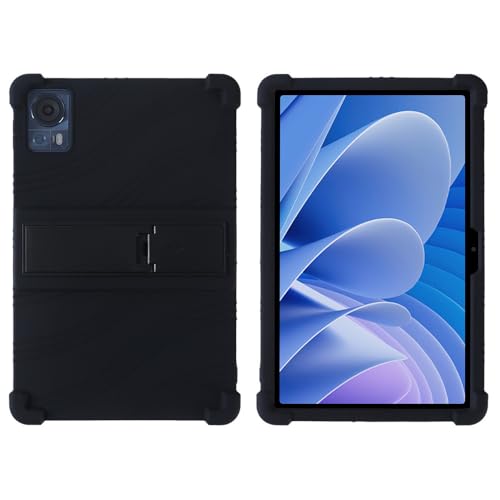 YIFENGXING Hüllen für DOOGEE T30 Pro Tablette 11 Zoll Einteilig Weich Silikonhülle mit Ständer Fall Schutz Ultra Schlank Schale (Schwarz) von YIFENGXING