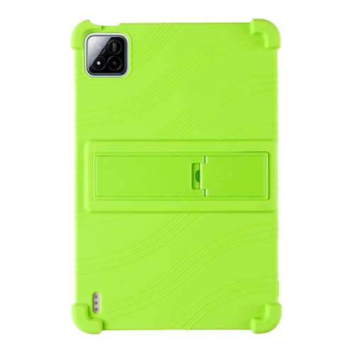 YIFENGXING Hüllen für Xiaomi Pad 7/7 Pro 11.2 Zoll Tablette Modell 24091RPADC Einteilig Weich Silikonhülle mit Ständer Fall Schutz Ultra Schlank Schale (Grün) von YIFENGXING
