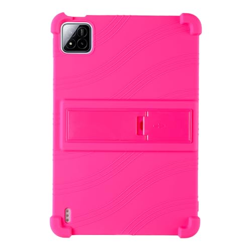 YIFENGXING Hüllen für Xiaomi Pad 7/7 Pro 11.2 Zoll Tablette Modell 24091RPADC Einteilig Weich Silikonhülle mit Ständer Fall Schutz Ultra Schlank Schale (Rosa) von YIFENGXING