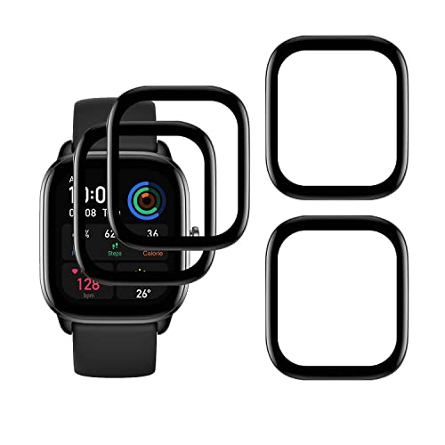 YIFNTANG [4 Stück] Displayschutzfolie für Amazfit GTS 4 Mini Smartwatch,Anti-Kratzen,3D Gewölbt Volle Abdeckung, HD Klar,Kompatibel mit Amazfit GTS 4 Mini von YIFNTANG