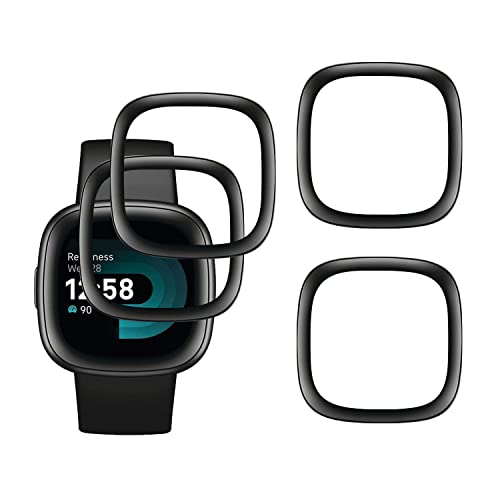 YIFNTANG [4 Stück] Displayschutzfolie für Fitbit Versa 4 Smartwatch,Anti-Kratzen,3D Gewölbt Volle Abdeckung, HD Klar,Kompatibel mit Fitbit Versa 4 von YIFNTANG