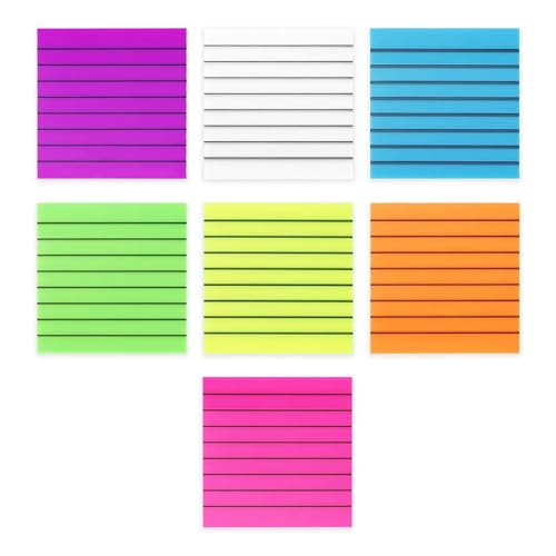 1500 Stück farbiges Notizpapier, 7,6 x 7,6 cm, selbstklebendes PET-Notizpapier, liniert, kleine Notizblöcke, Erinnerung auf Kühlschrank, Notizbuch, Kalender von YIGZYCN