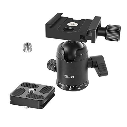 Kamerastativ-Kopf, 360° drehbar, Panorama-Ansicht, mit 6,35 mm Schnellplatte und Blase für DSLR-Kamera, Camcorder Kamerastativ-Kopf, 360° drehbar, Panorama-Ansicht, mit 6,35 mm Schnellplatte und Blase für DSLR-Kamera, Camcorder von YIGZYCN