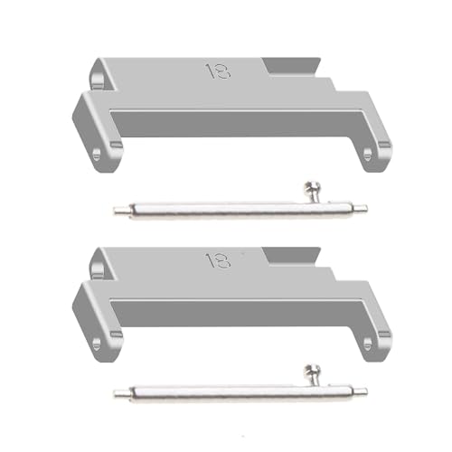 Schnellverschluss Smartwatch Armband Anschluss Ösen Adapter Für 18 Mm Bis 20 Mm Verstellbare Metallglieder Befestigungsarmband 2-teiliges Metall Verbindungsstück Für Smartbands Ösen Adapter Metall von YIGZYCN