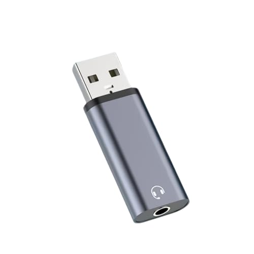 USB-auf-3,5-mm-Adapter mit intelligentem Chip für klaren Sound, USB 5.1-K-Soundkarte, kompatibel USB-auf-3,5-mm-Adapter mit intelligentem Chip für klaren Sound, USB 5.1-K-Soundkarte, kompatibel von YIGZYCN