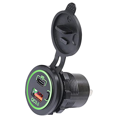YIGZYCN 12V/24V Auto USB C Steckdose QC3.0 PD Schnellladung mit für Automobile Motorrad Schiff YIGZYCN 12V/24V Auto USB C Steckdose QC3.0 PD Schnellladung mit für Automobile Motorrad Schiff von YIGZYCN