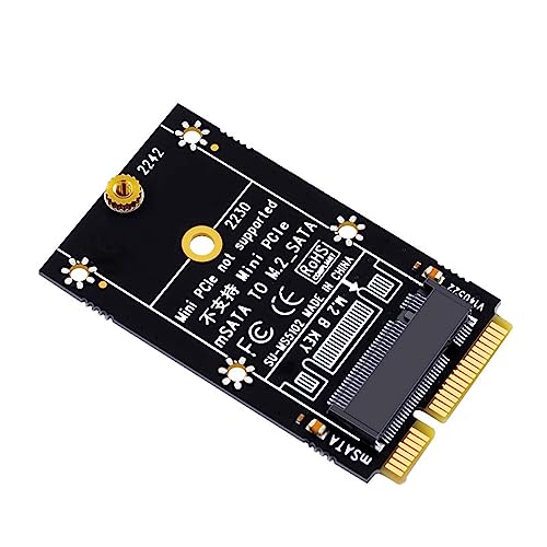 YIGZYCN 6 Gbit/s MSATA Zu M.2 Adapter MSATA Zu NGFF Konverter Für 2230/2242 SSD Festplattenerweiterungskarte M.2 NVME SSD Adapterkarte Festplattenkonverter SSD Adapter Kartenleser Für 2230/2242 SSD von YIGZYCN