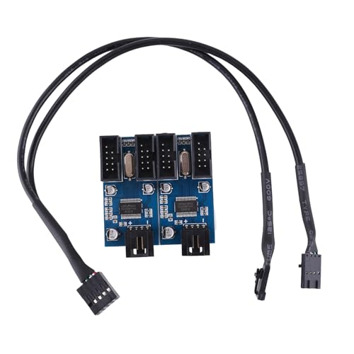 YIGZYCN Motherboard 9Pin USB Header Splitter Stecker 1 Zu 2/4 Buchse Verlängerung Kabel Adapter Desktop 9-Pin USB 2 0 HUB Stecker von YIGZYCN