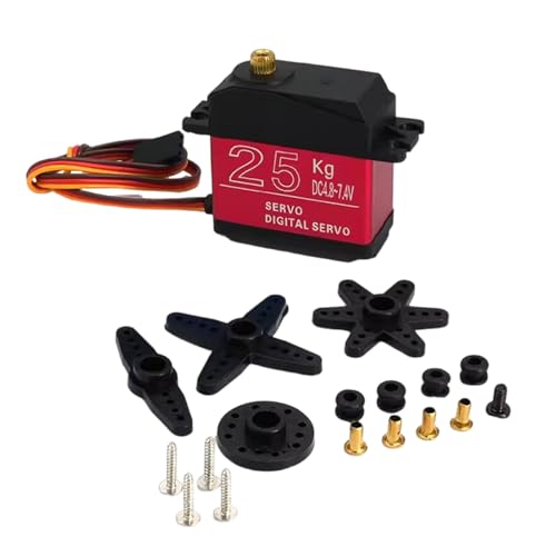 YIGZYCN Robuster 25-kg Digital Servomotor Mit Metallgetriebe 180-Grad Drehung Für Fernbedienungsmodelle YIGZYCN Robuster 25-kg Digital Servomotor Mit Metallgetriebe 180-Grad Drehung Für Fernbedienungsmodelle von YIGZYCN