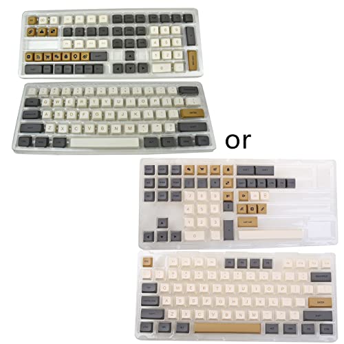 YIGZYCN Tastenkappe PBT Standard Farbsublimationsverfahren Tastenkappe 125 Tasten XDA Profil Für Mechanische Tastatur GK61 64 68 96 Glastasten von YIGZYCN