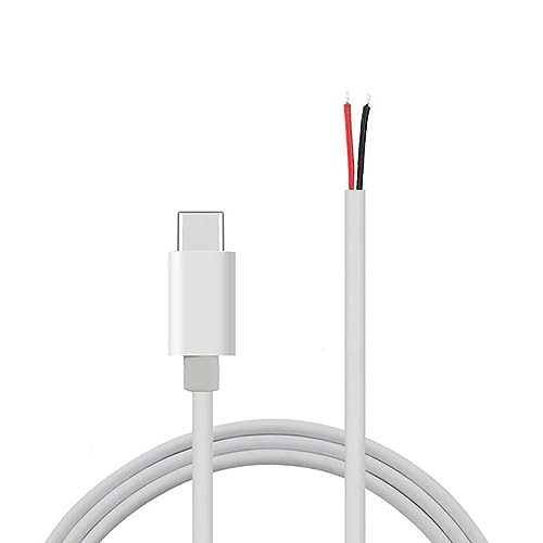 YIGZYCN USB C Zu-2-Pin Kabel Mit Blankem Draht Und Offenem Ende 5 V/2 A USB Typ C Stecker 2-Pin Pigtail Stromkabel Ersatz DIY Kabel Für LED Licht USB C Pigtail Kabel USB Steckerkabel 2-Pin Drahtkabel von YIGZYCN