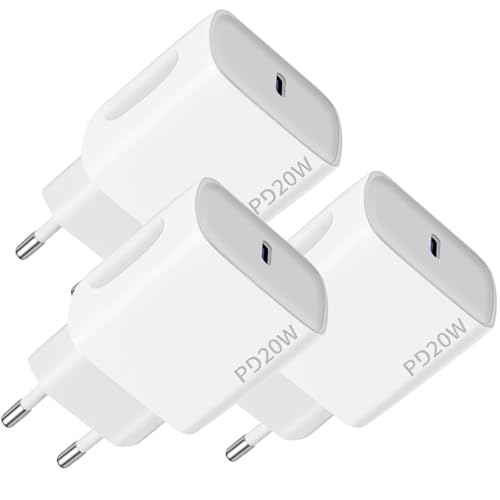 20W USB C Adapter,3-Pack USB C Ladegerät für iPhone 16 15 14 13 Plus Pro Max iPad Samsung Huawei Xiaomi USBC Stecker Schnellladegerät Netzteil Ladestecker Charger Netzstecker 20W USB C Adapter,3-Pack USB C Ladegerät für iPhone 16 15 14 13 Plus Pro Max iPad Samsung Huawei Xiaomi USBC Stecker Schnellladegerät Netzteil Ladestecker Charger Netzstecker von YIIFELL