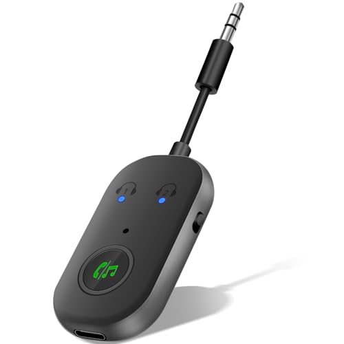 Bluetooth 5.3 Adapter Transmitter für TV Audio auf 2 Kopfhörer, 2-in-1 Bluetooth Sender Empfänger Unterstützt 2 AirPods oder Kopfhörer mit aptX Low Latency, für Kopfhörer, Airpods, Audio System von YIIFELL