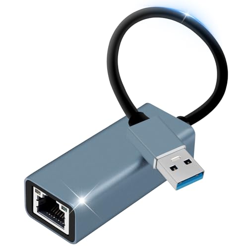 USB LAN Adapter 3.0, 1000 Mbps USB Ethernet Adapter USB auf RJ45 Gigabit USB Netzwerkadapter LAN Kabel Adapter Kompatibel für Switch,Mi Box,Laptop unter Win 11/10/ 8.1/8, Mac OS, Linux von YIIFELL
