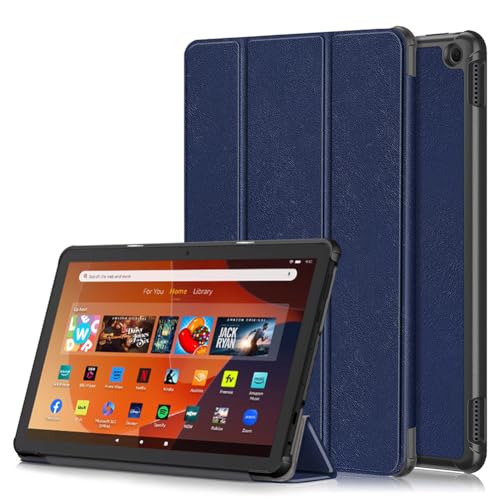 YIIWAY Kompatibel mit Amazon Fire HD 10 10.1" (2023) Hülle, Blau Dünn Tablet Handyhülle Schutzhülle Case mit Auto Sleep/Wake Funktion und Standfunktion YW55404 von YIIWAY